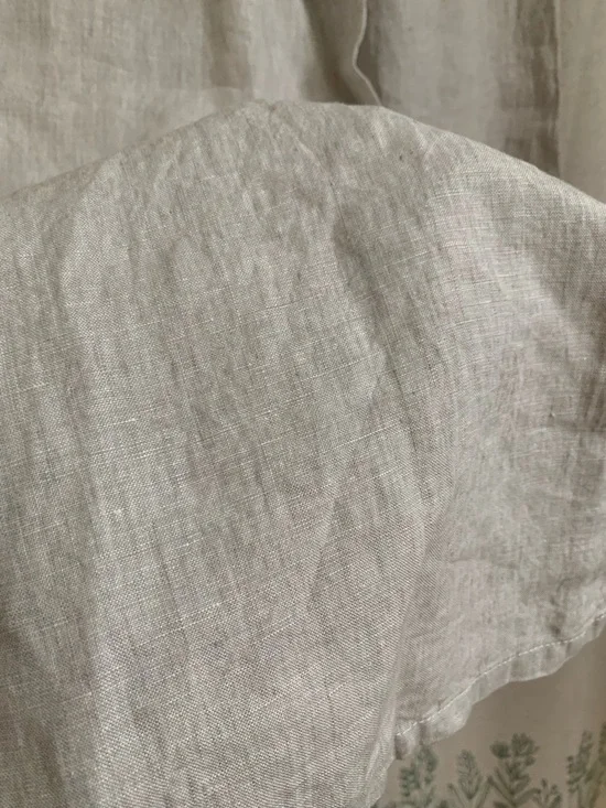 Halston 100% Linen New Wide Leg Flowy Pants Cream Ivory New Large - Picture 7 of 7